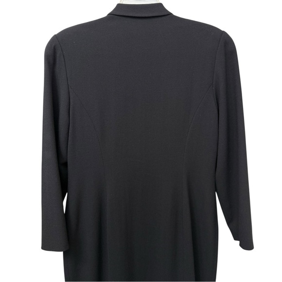 SOLD Vintage 90s Wool Overcoat Women’s Size 10 Black Lined Simon Chang - Picture 5 of 10